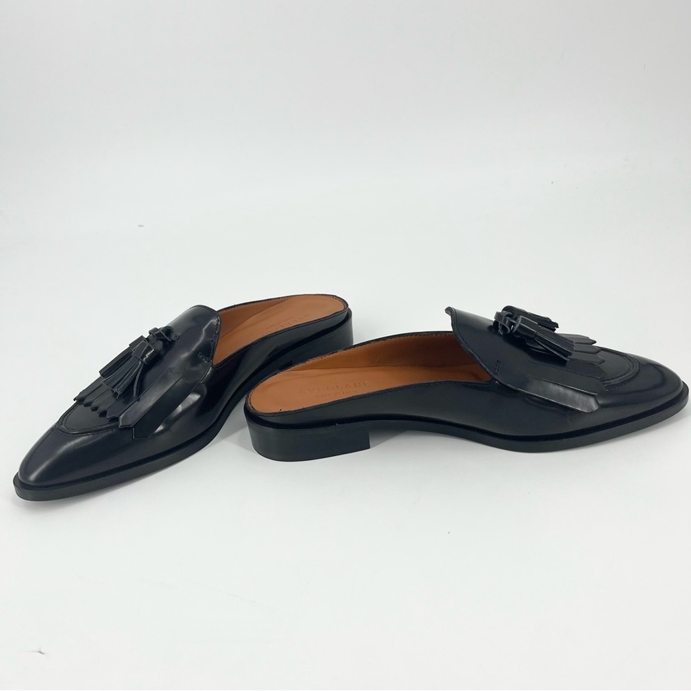 EVERLANE The Modern Tassel Loafer Mule in Black Italian Leather Slip On 8.5 NEW - Picture 6 of 15